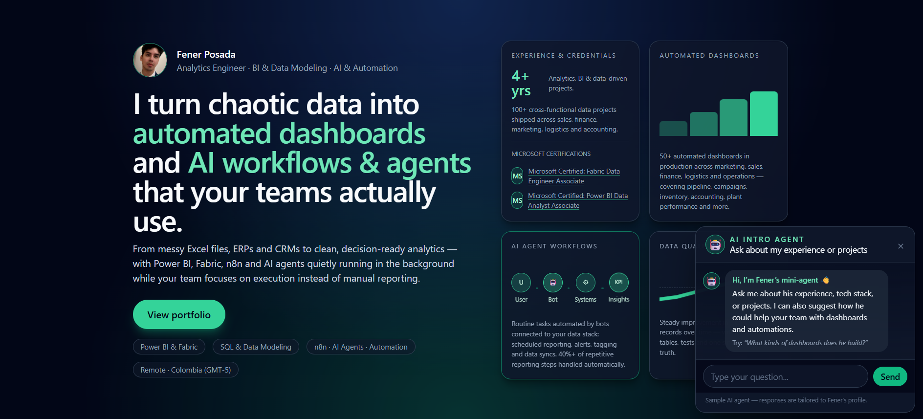 Pareto analysis dashboard demo